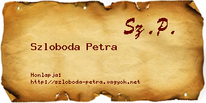 Szloboda Petra névjegykártya