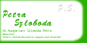 petra szloboda business card